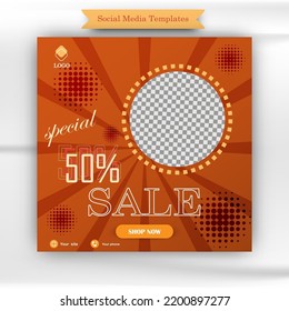 social media abstract design discount food design advertising eps 10