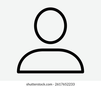 Social Media Account Member Login Outline Human Shape Person Avatar ID Admin Log In People Man Portrait Identity Black White Thin Vector Icon Sign Symbol