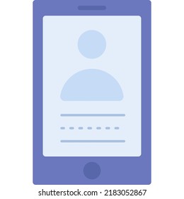 Social media account on mobile phone vector icon