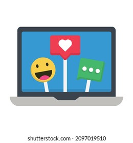 Icono vectorial de actividades de medios sociales que puede modificar o editar fácilmente 

