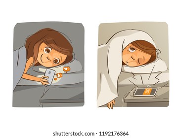 Social Media Addict (Night VS Morning)