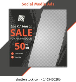 Social media ads design, Fashion sale design, eps 10