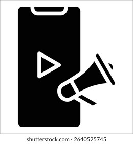 Social Media Ads Icon Element For Design