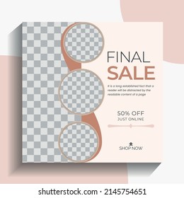 plantilla de diseño de publicaciones de anuncios de medios sociales