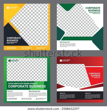social media ads template bundle for marketing