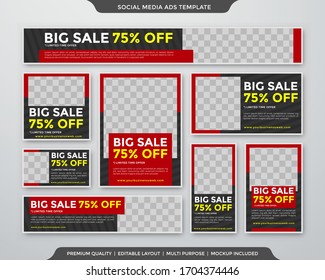 social media ads template design with modern and minimalist style use for promotion sale 