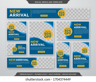 social media ads template design with modern and minimalist style use for promotion sale 