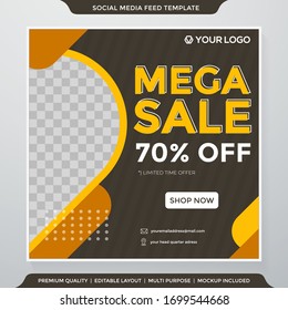 social media ads template with modern and trendy style