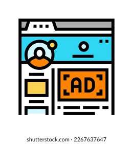 social media advertising color icon vector. social media advertising sign. isolated symbol illustration