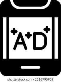 Social Media Advertising Glyph Vector Icon Design