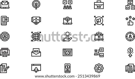 Social media agency icons High-Quality Vector Icons Collection with Editable Stroke. Ideal for Professional and Creative Projects.