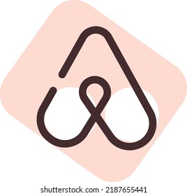 Social media airbnb, illustration, vector on a white background. svg