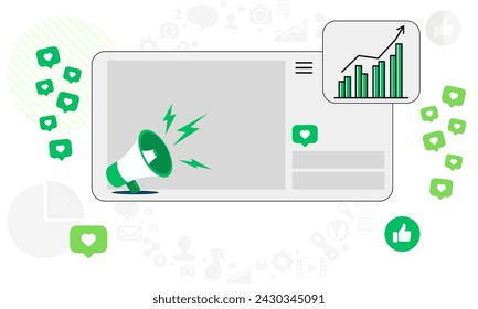 analista de redes sociales ilustración vectorial 