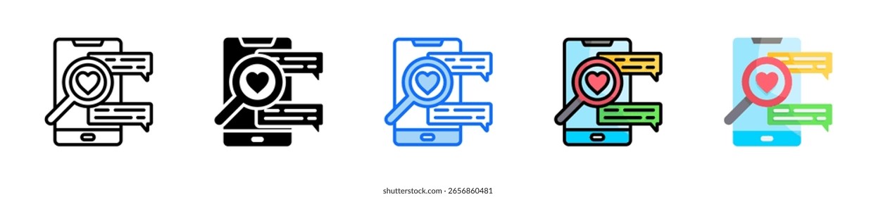 Social Media Analytics Icon Set Multiple Style Collection