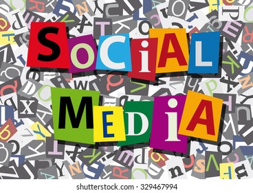 Social media, anonymous message in flat design