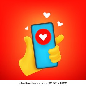 Social media application concept. Comic style vector illustration