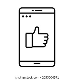 social media application line icon vector design, editable stroke line icon