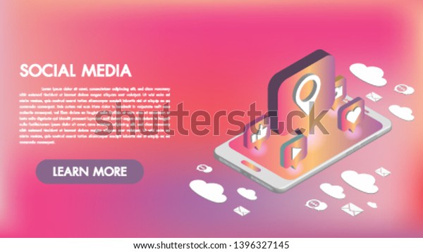 Social Media Apps On Smartphone 3d Stock Vector (Royalty Free ...