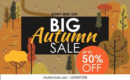 Social media autumn sale banners, ads web templates. Vector illustrations of season online shopping website mobile website banners, posters, email and newsletter designs, coupons. Autumn, black friday