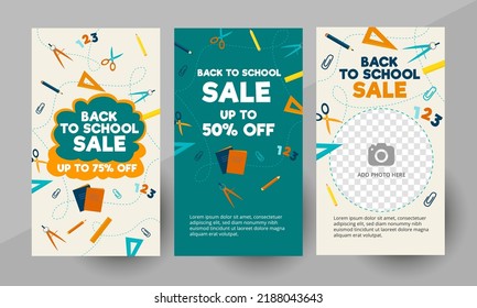 Social Media Back To School Sale Story Template 