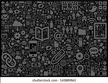 Social Media Background Stock Vector Royalty Free 143889865