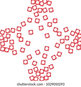 Social media background with chat notification bubbles in icons. Communication in global network. Vector illustration for social media marketing blog page.  Chat icon notifications isolated on white. 