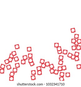 Social media background with chat notification bubbles in icons. Communication in global network. Vector illustration for social media marketing blog page.  Chat icon notifications isolated on white. 