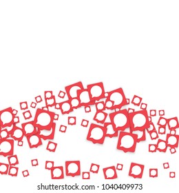 Social media background with chat notification bubbles in icons. Communication in global network. Vector illustration for social media marketing blog page.  Chat icon notifications isolated on white. 