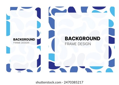 Social media Background frame with Blue theme Color for your graphic resource