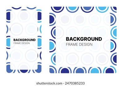 Social media Background frame with Blue theme Color for your graphic resource
