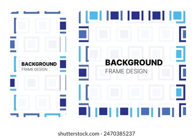 Social media Background frame with Blue theme Color for your graphic resource