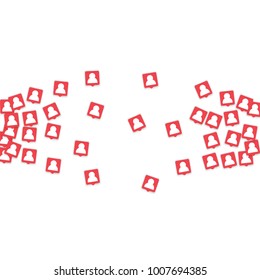 Social media background with man icon notification. Vector marketing blog background with new user bubble. Online business team backdrop. Social media marketing blog background with men notification.