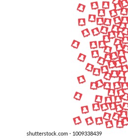 Social media background with man icon notification. Vector marketing blog background with new user bubble. Online business team backdrop. Social media marketing blog background with men notification.