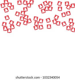 Social media background with man icon notification. Vector marketing blog background with new user bubble. Online business team backdrop. Social media marketing blog background with men notification.