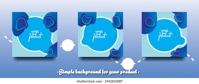  Social-Media-Hintergrund Postdesign-Vorlage Paket Premium-Vektorgrafik, einfacher violetter, flüssiger Hintergrund für gutes Produkt