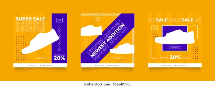social media background post template for digital marketing and sale promo. yellow blue fashion advertising. banner offer. promotional mockup photo vector frame illustration.