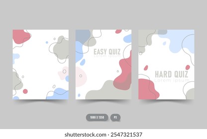 social media background set,abstract memphis,fluid,shape,blue and red ,vector,eps 10