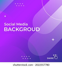 plantilla de tamaño de fondo de medios sociales. diseño moderno, redondeado, degradado, liso, minimalista, geométrico, a la moda. colores blanco, azul y violeta. Pasos vectoriales 100% editables10