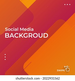 social media background size template. modern, rounded, gradient, smooth, minimalist, geometric, trendy style design. red, orange colors. 100% editable vector eps10