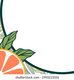 social media background for summer with oranges..