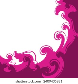 social media background template design with vintage ornament motifs