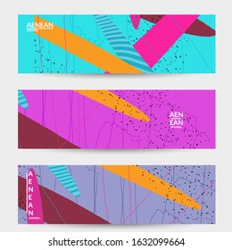 Social media background template. Hand drawn organic natural motley shapes. Wavy lines create exotic tropical design. Vector illustration for marketing technology. Modern contemporary style.