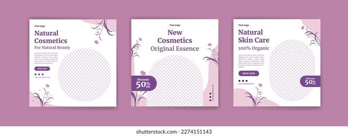 Social media banner advertisement for beauty product