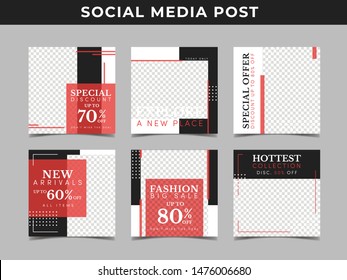 Social media banner collection for fashion sale, promotion and digital marketing. 