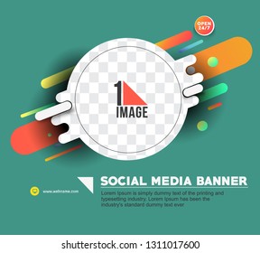 Social Media Banner design background. Use for modern design, cover, poster, template, brochure, decorated, flyer, banner.