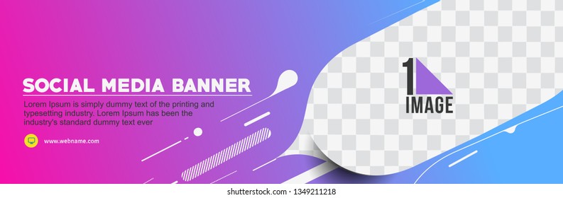 Social Media Banner design background. Use for modern design, cover, poster, template, brochure, decorated, flyer, Header banner.