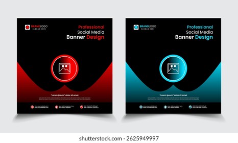 Social media banner design template