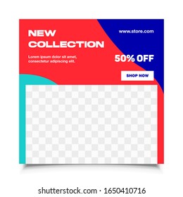 Social media banner design vector