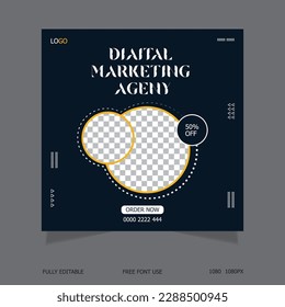 Social media banner design, web banner template