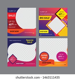 Social media banner, digital marketing, social marketing banner set vector design